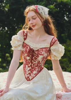 Red Winery Corset