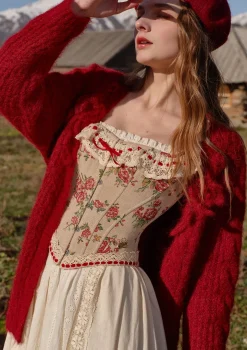 Rosey Christmas Cottage Corset