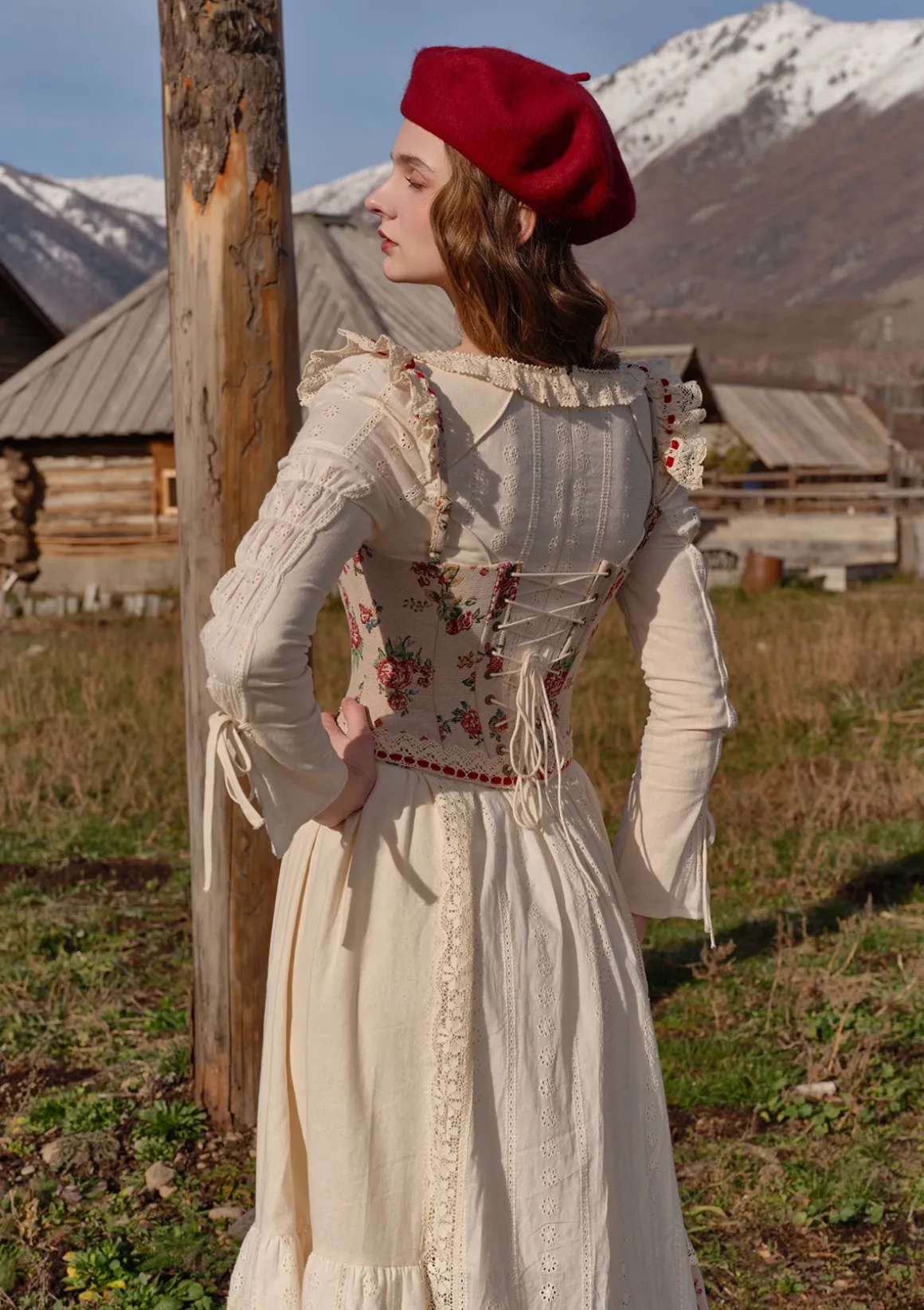 Rosey Christmas Cottage Corset