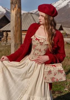 Rosey Christmas Cottage Corset
