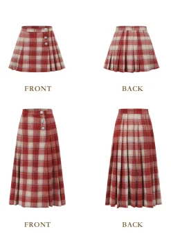 Rosey Christmas Cottage Skirt