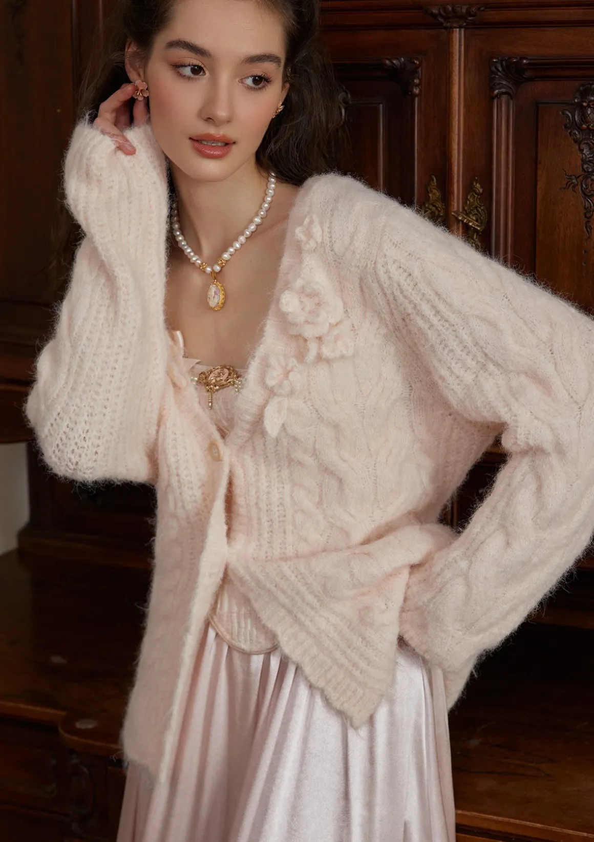 Semi-sweet Chiffon Knit Cardigan