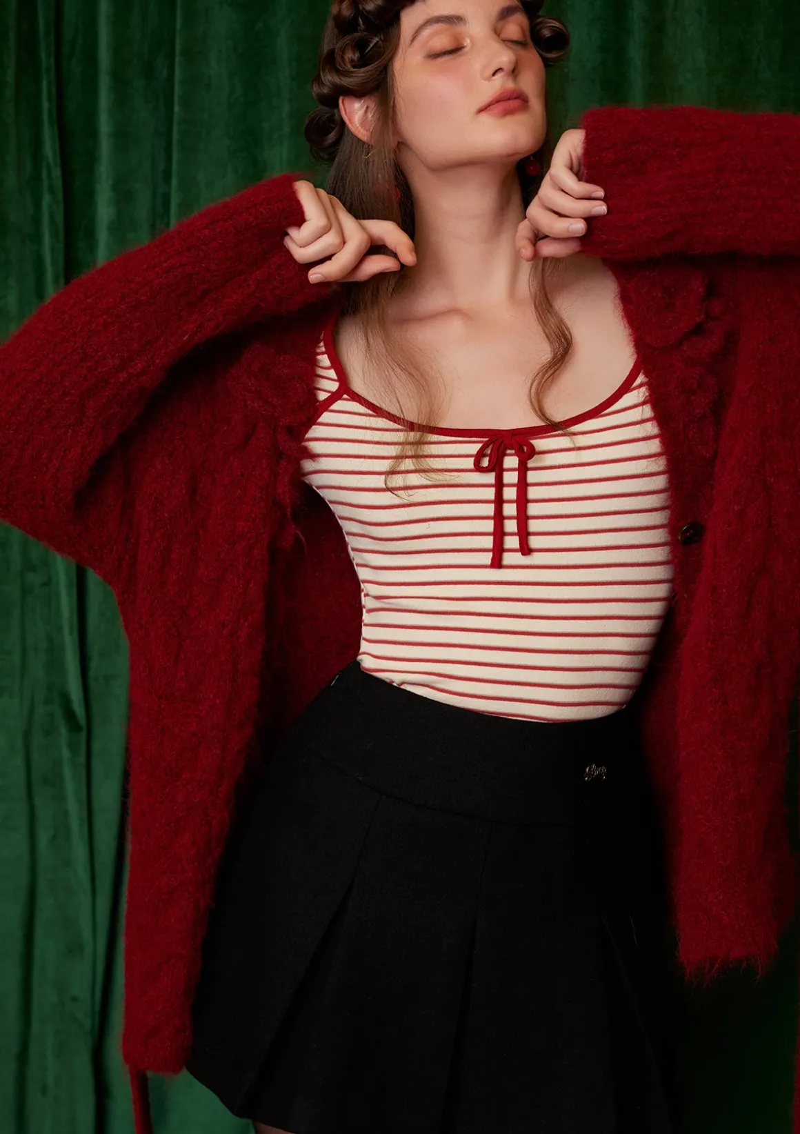 Semi-sweet Chiffon Knit Cardigan