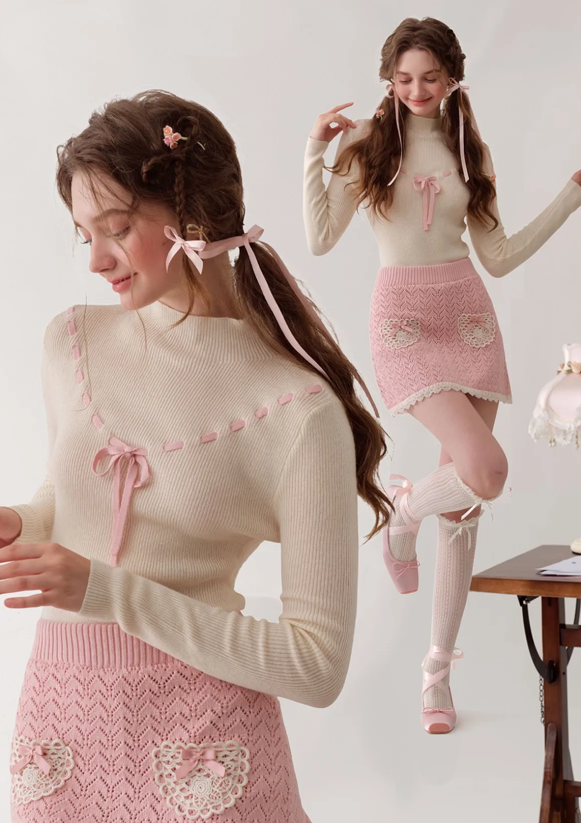 Strawberry Post Office Knit Bottom Shirt