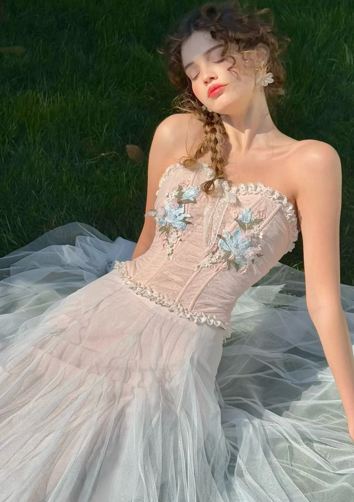 The Blue Lily Gauze Skirt