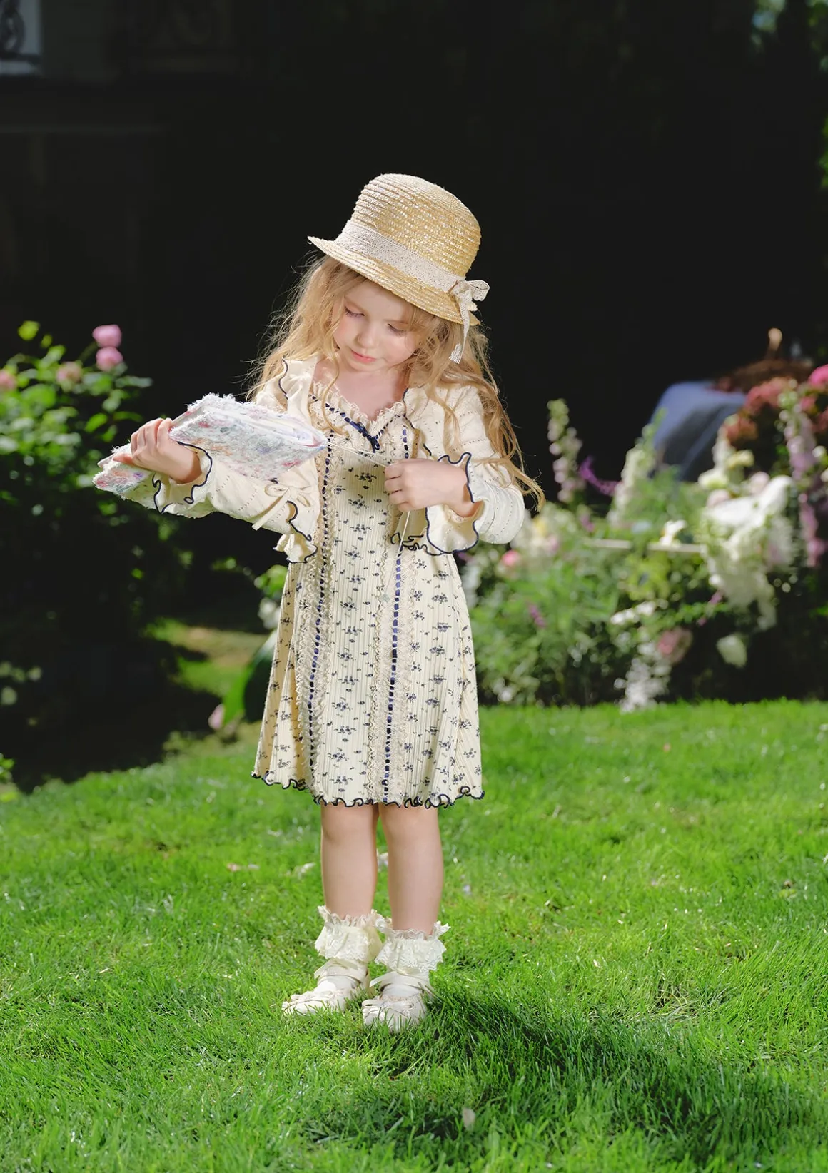 Toddler Girl Blueberry Knit Cardigan