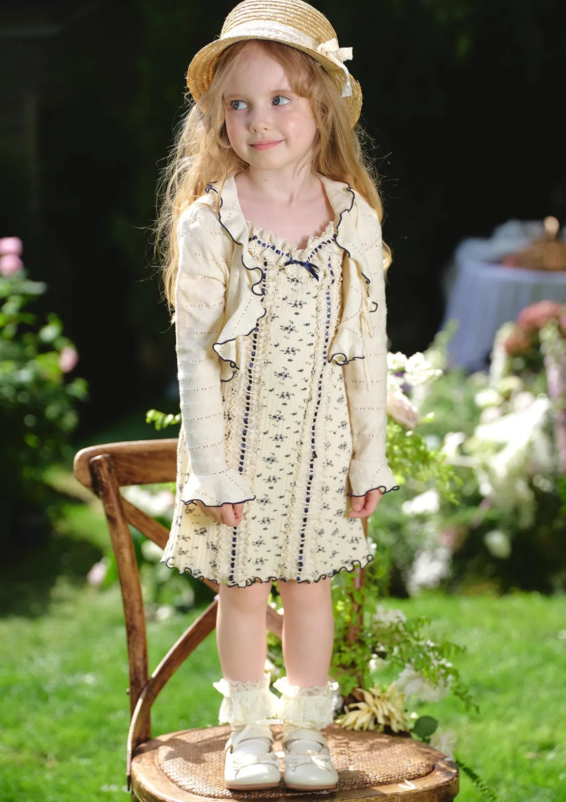 Toddler Girl Blueberry Knit Cardigan