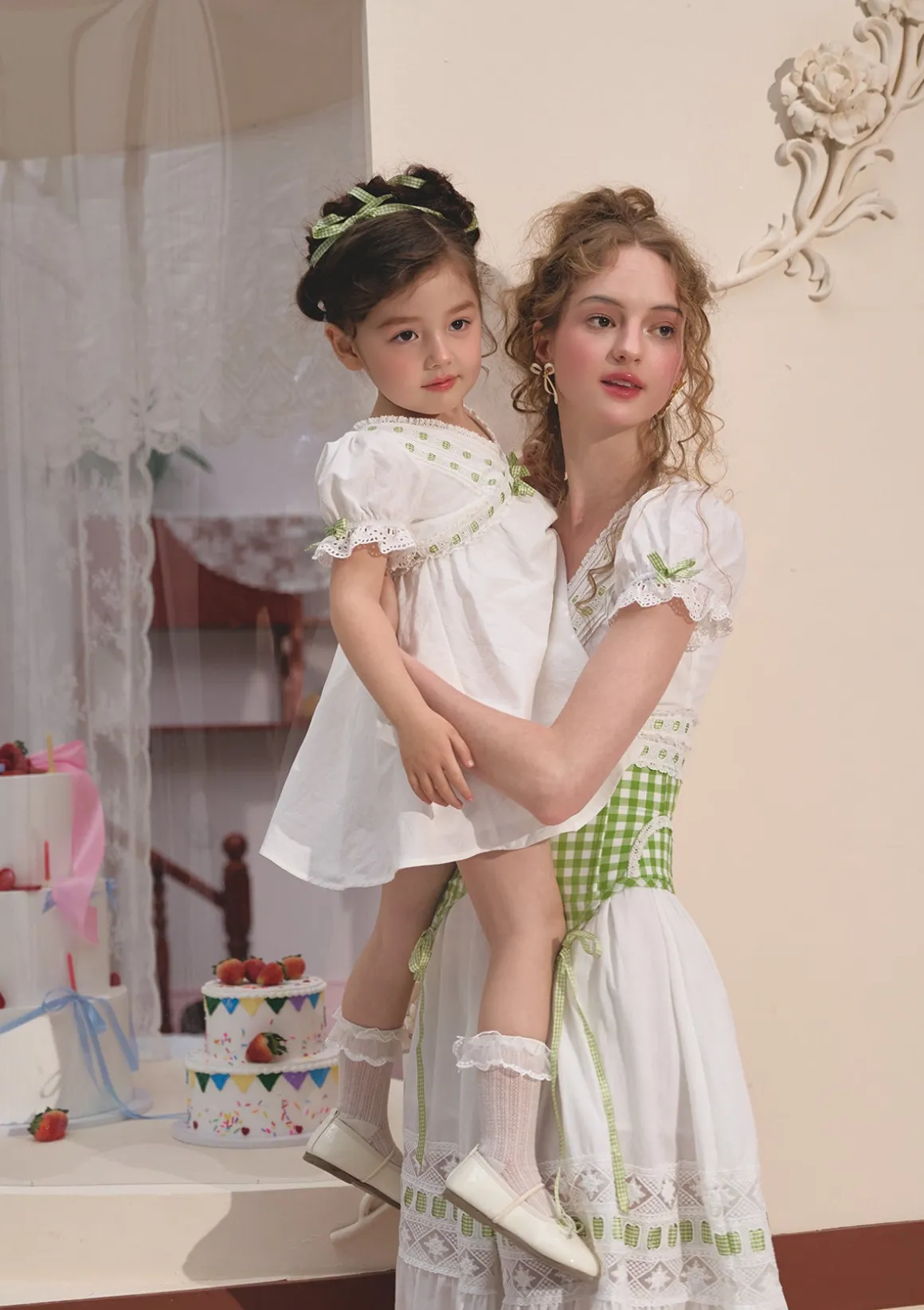 Toddler Girl Green Apple Paradise Dress