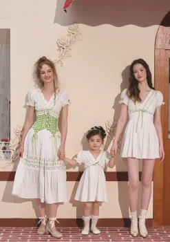 Toddler Girl Green Apple Paradise Dress