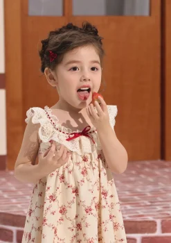 Toddler Girl Red Garnet Dress