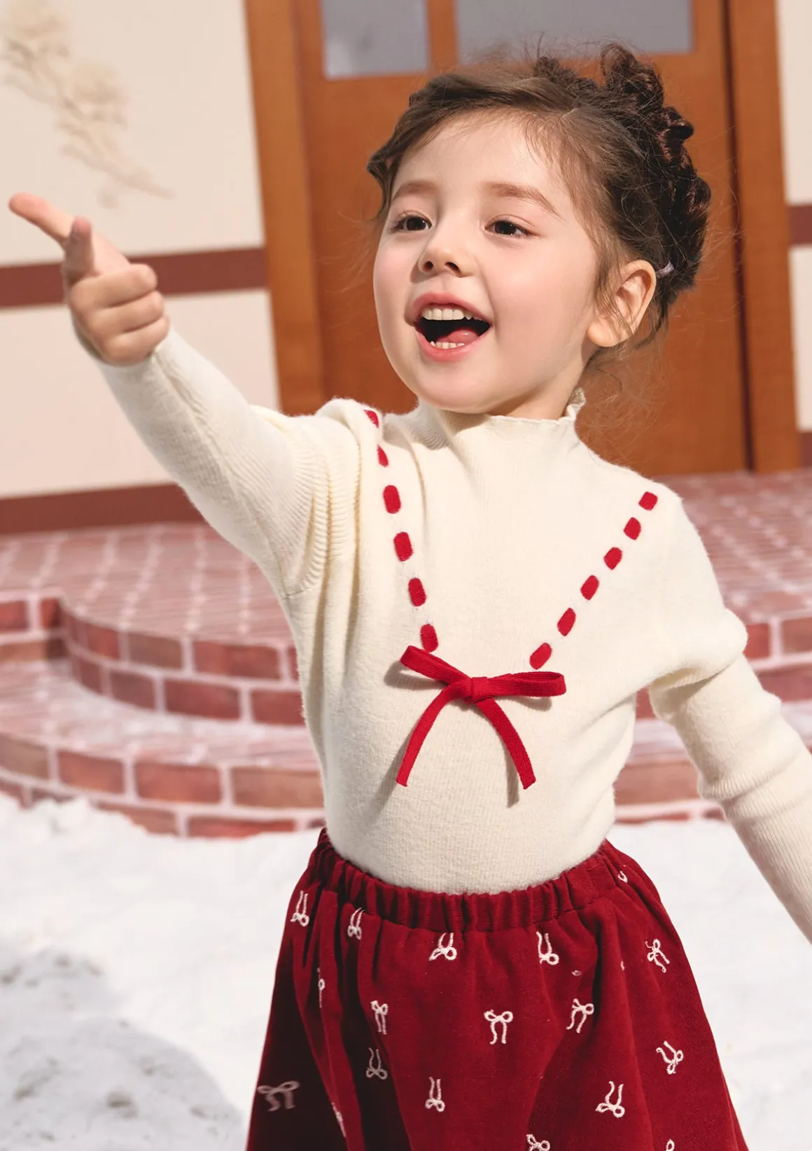 Toddler Girl Strawberry Newspaper Office Skirt
