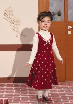 Toddler Girl Strawberry Newspaper Office Dress