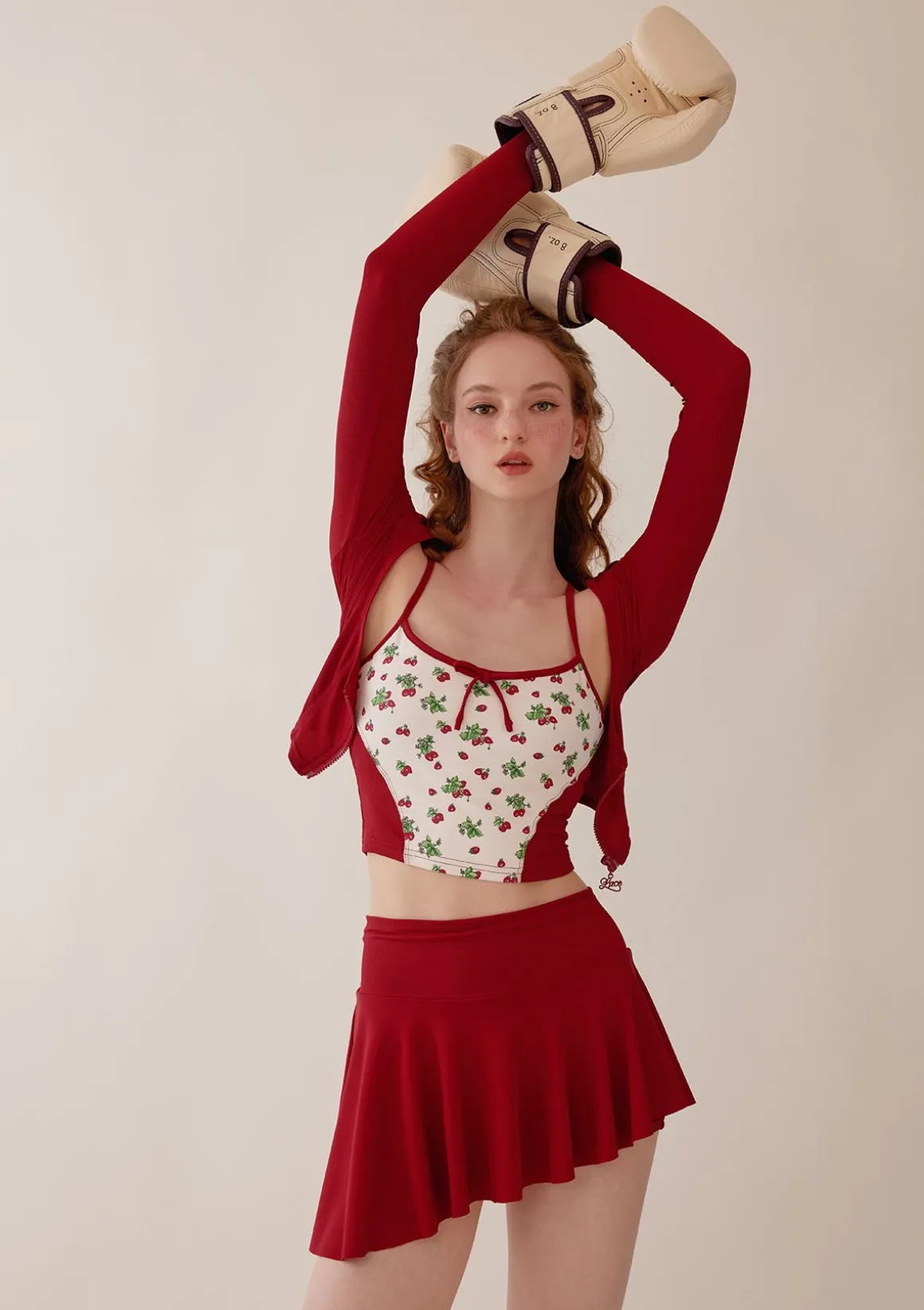 Vibrant Strawberry Sports Pantskirt