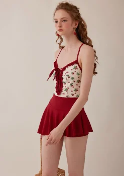 Vibrant Strawberry Sports Pantskirt
