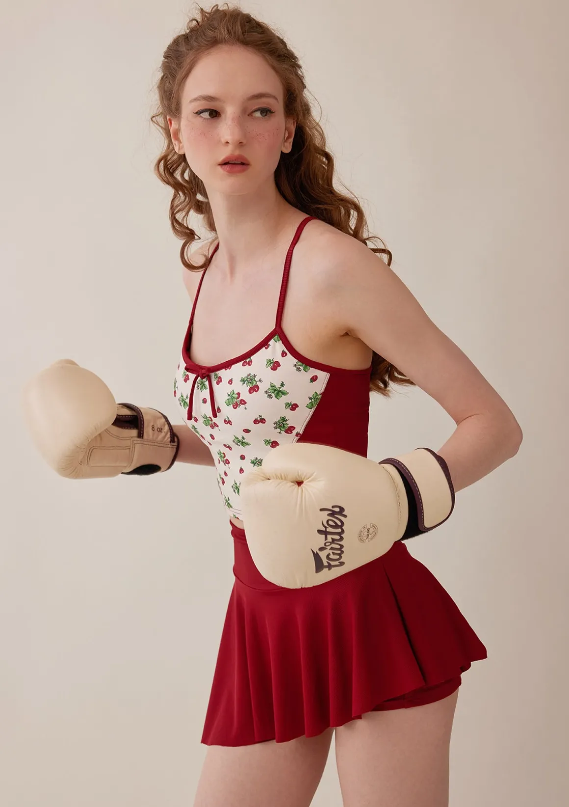 Vibrant Strawberry Sports Pantskirt