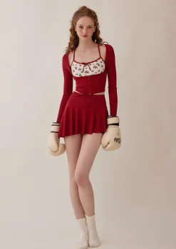 Vibrant Strawberry Sports Cardigan