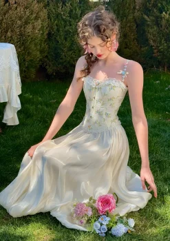 White Butterfly Flora Skirt