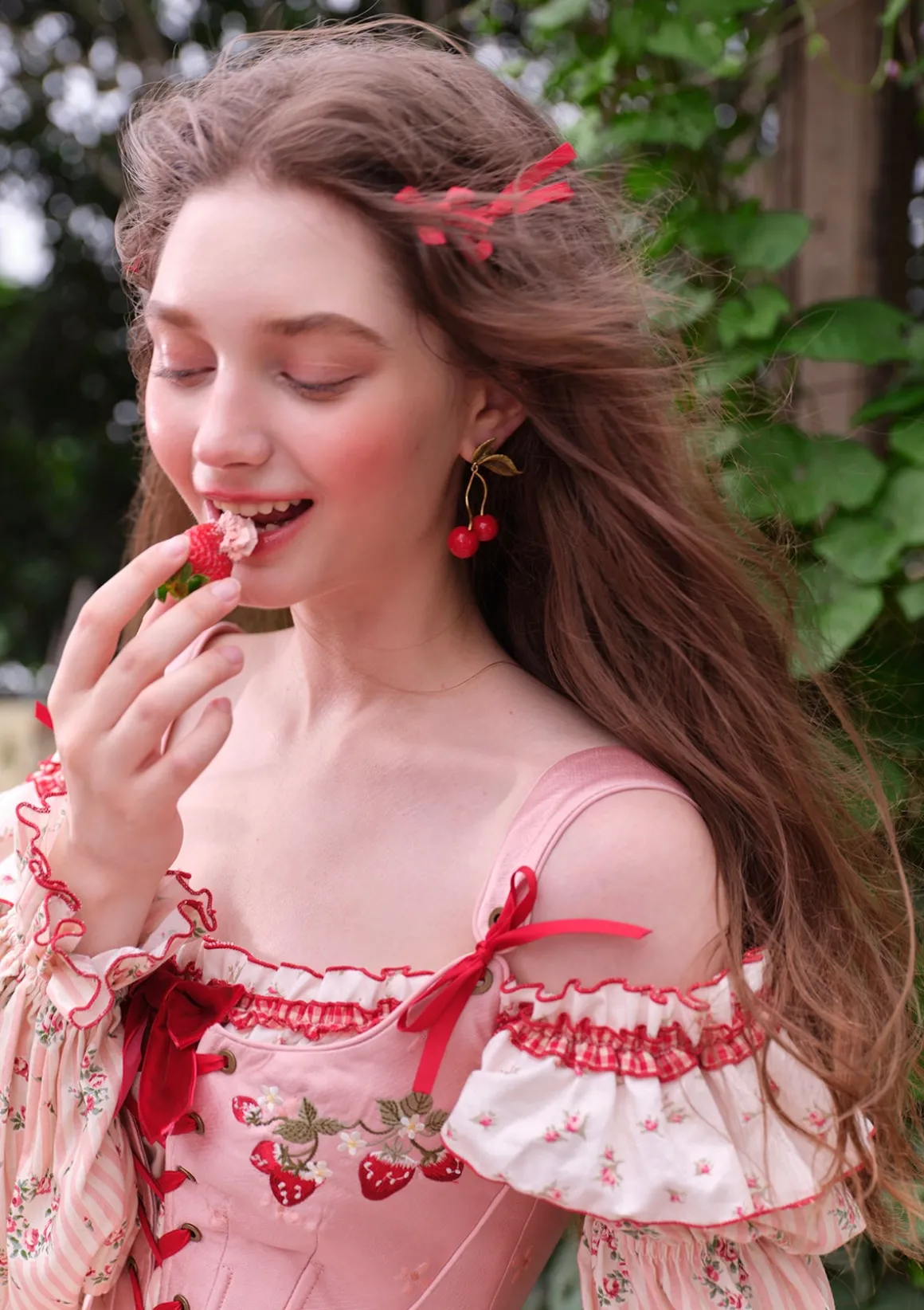Wild Strawberry Paradise Corset